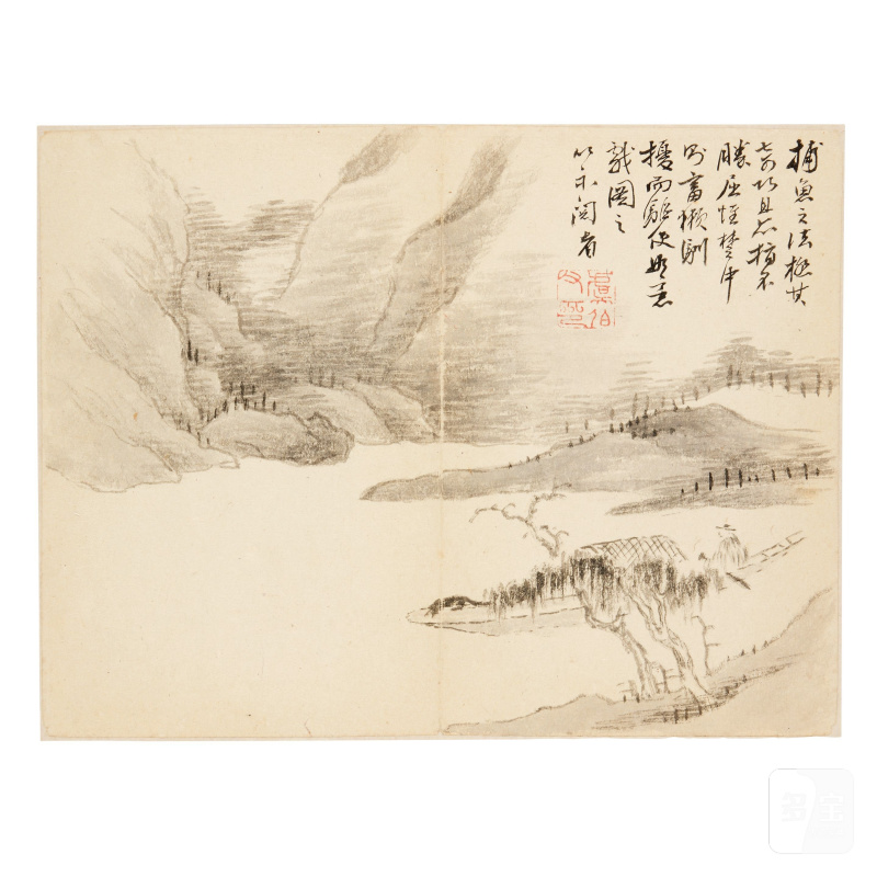 馮洽 山水圖九幅 水墨紙本 | FENG QIA (1731-1819) - 图8